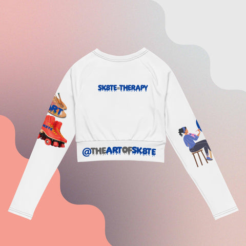 Image of Recycled long-sleeve crop top