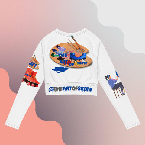 Image of Recycled long-sleeve crop top