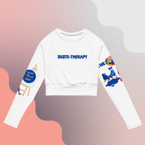 Image of Recycled long-sleeve crop top